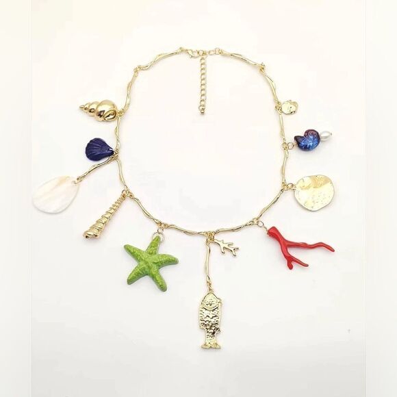 Boho charm necklace N1021 - Picture 1 of 5